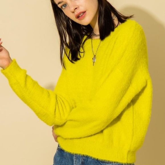 Fuzzy Crew Neck Sweater - Picture 3 of 7